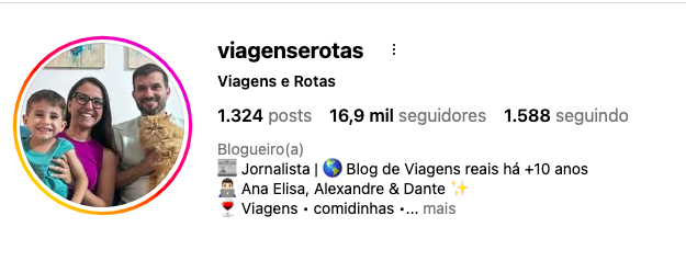 Siga o Viagens e Rotas no Instagram